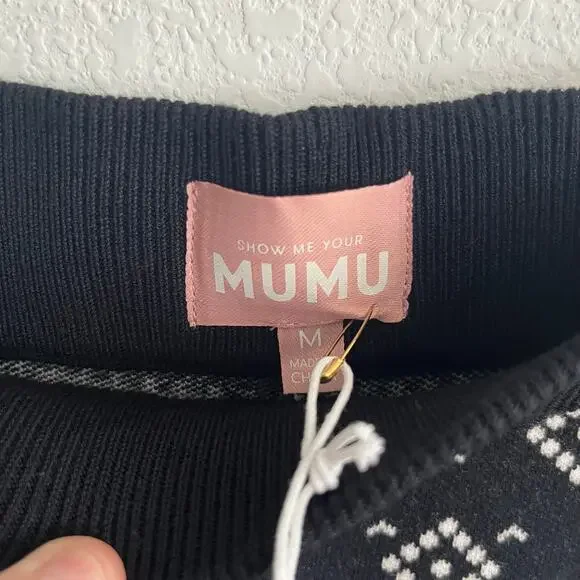 Show Me Your MuMu Cozy Thick Leggings in Fair Isle Knit NWT - Picture 4 of 5